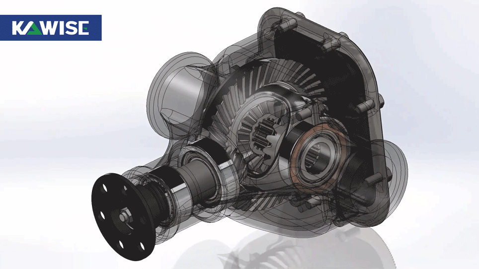 automotive differential gear drive working demo