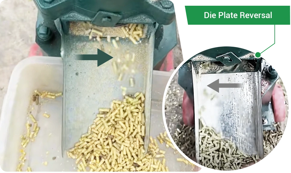 observing the discharge direction