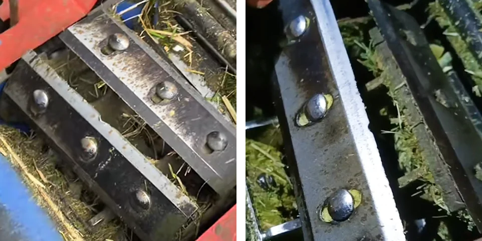 chaff cutter blade wear and sharpening