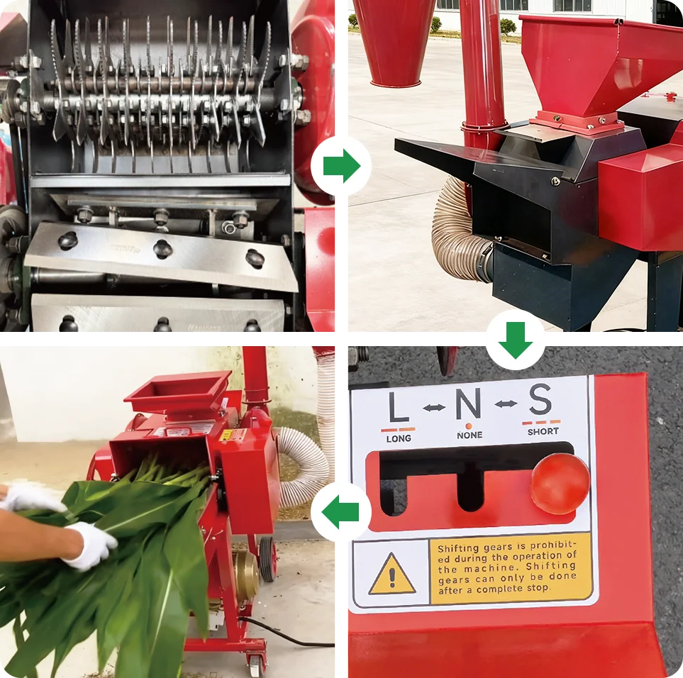 chaff cutting kneading operation