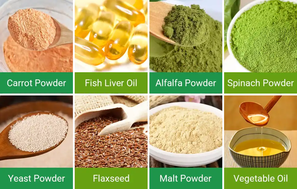 common vitamin feed ingredients