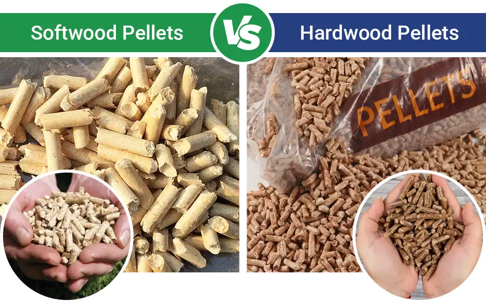 comparison between hardwood pellets and softwood pellets