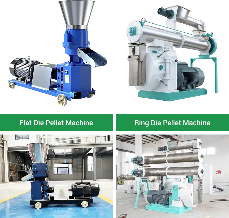 flat and ring die alfalfa pellet machine