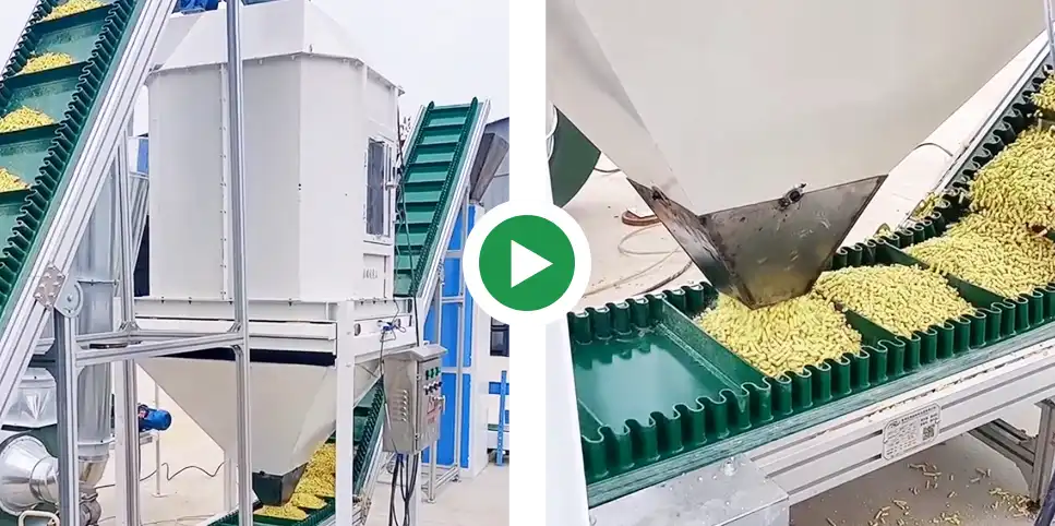cooling the grass pellets
