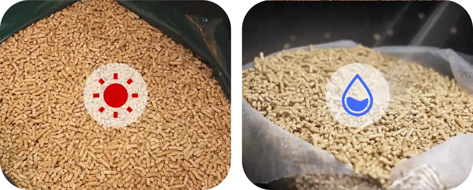 dry and wet bedding usage