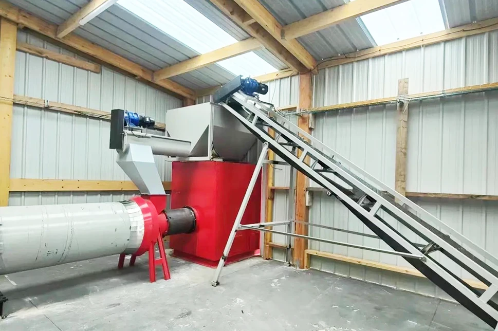 drying section of wood pellet plant