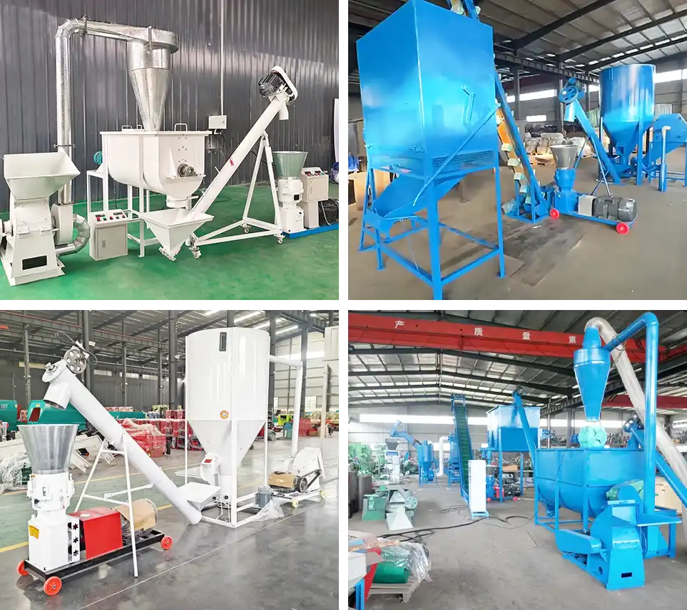 feed production line on site display