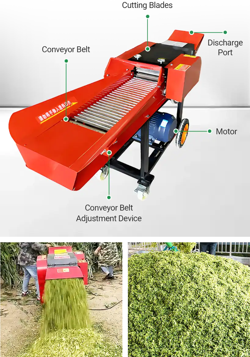 forage grass grinder structure