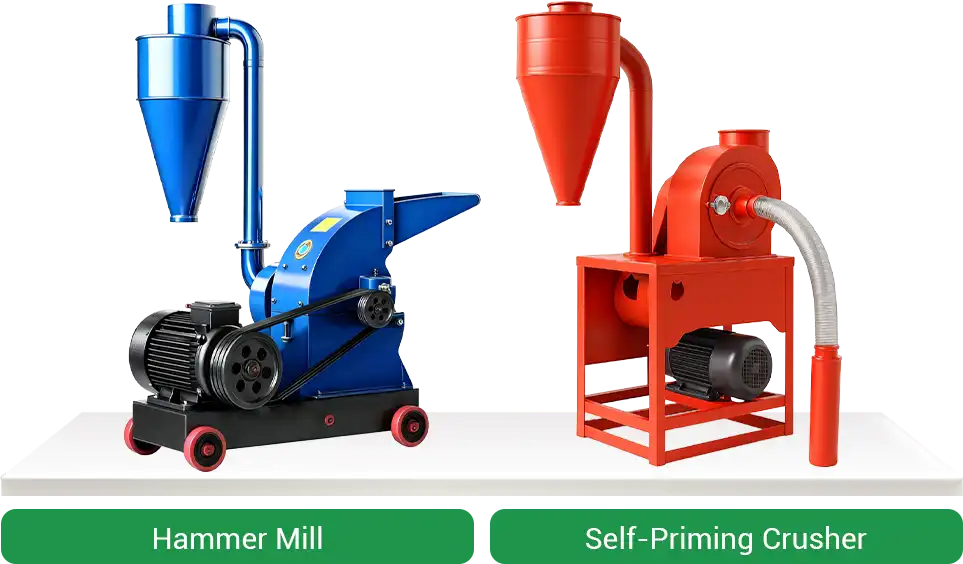 hammer mill and self priming crusher machine