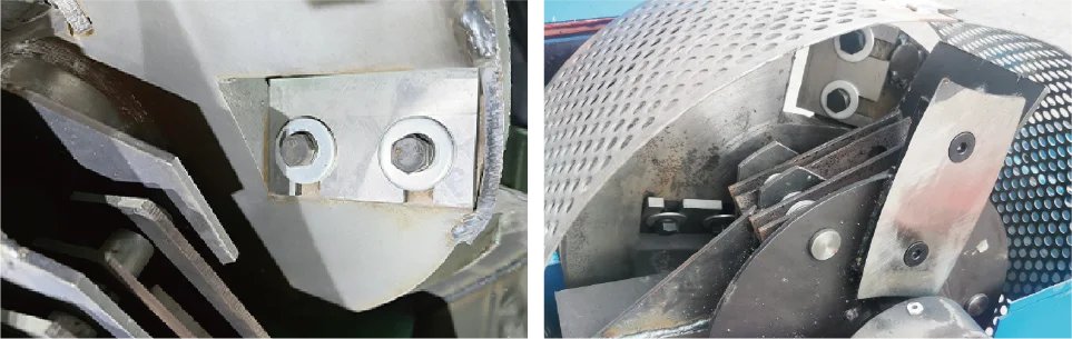 hammer mill blade replace