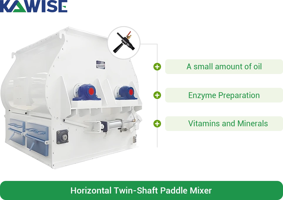 horizontal mixer for pig feed