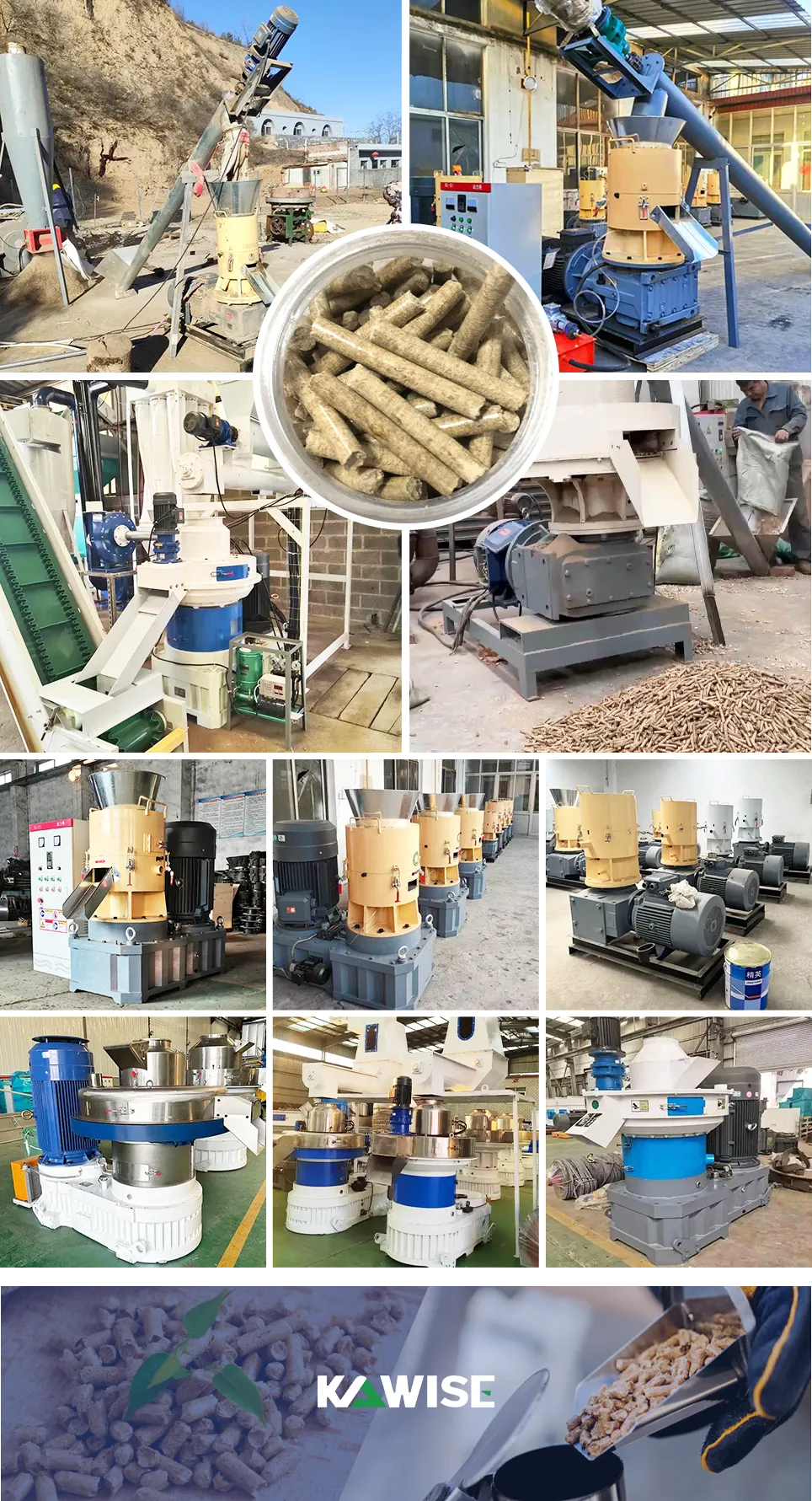 kawise provides biomass pellet machine
