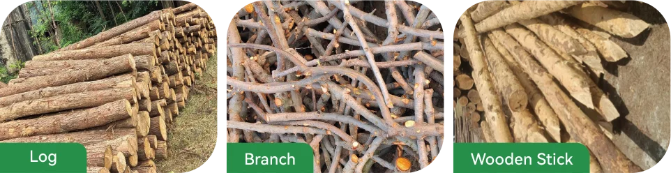 log and branch crushing operaction