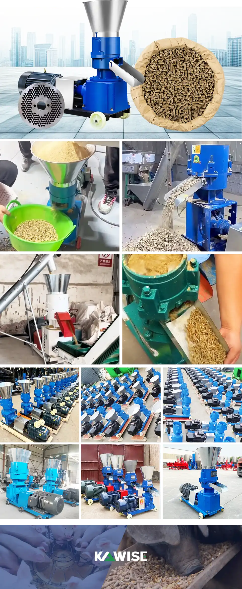 make pig feed with kawise machine