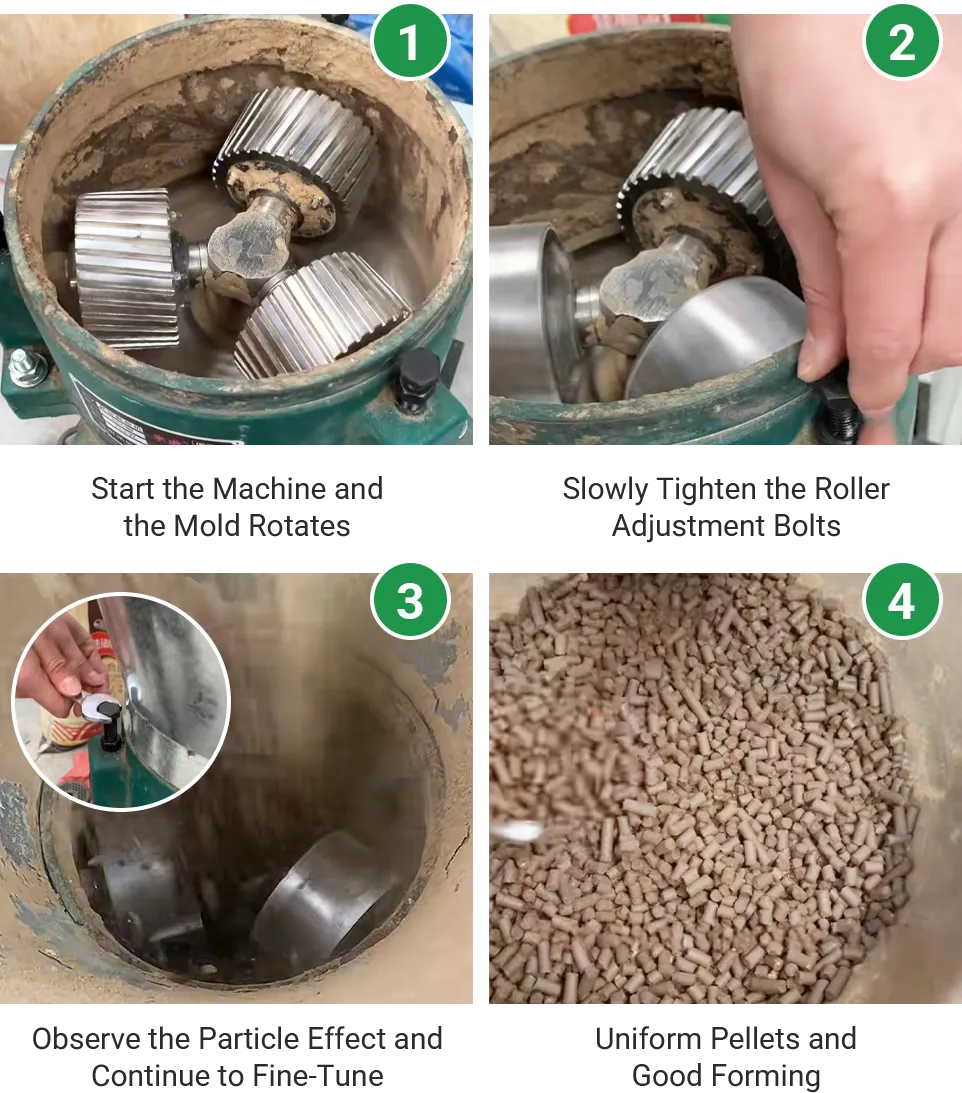 method for adjusting the gap between pressure rollers