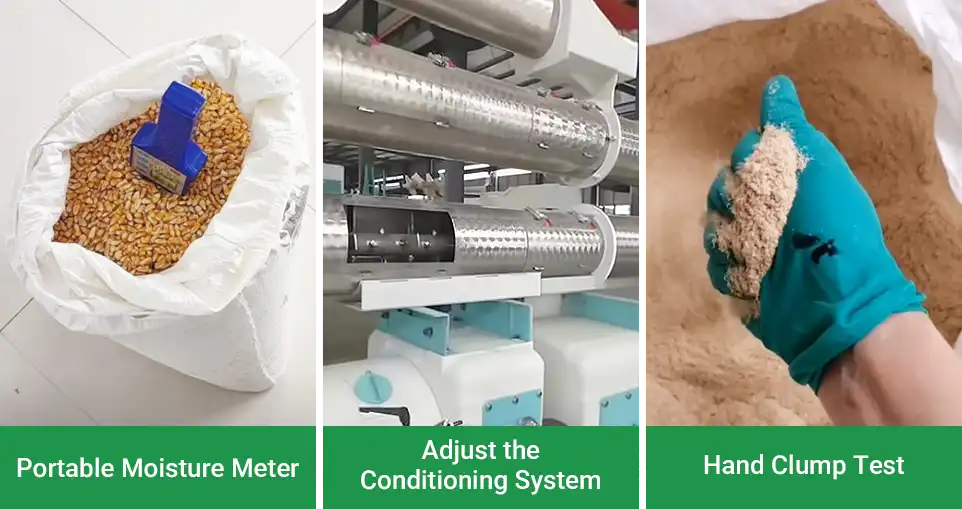 pellet feed moisture control