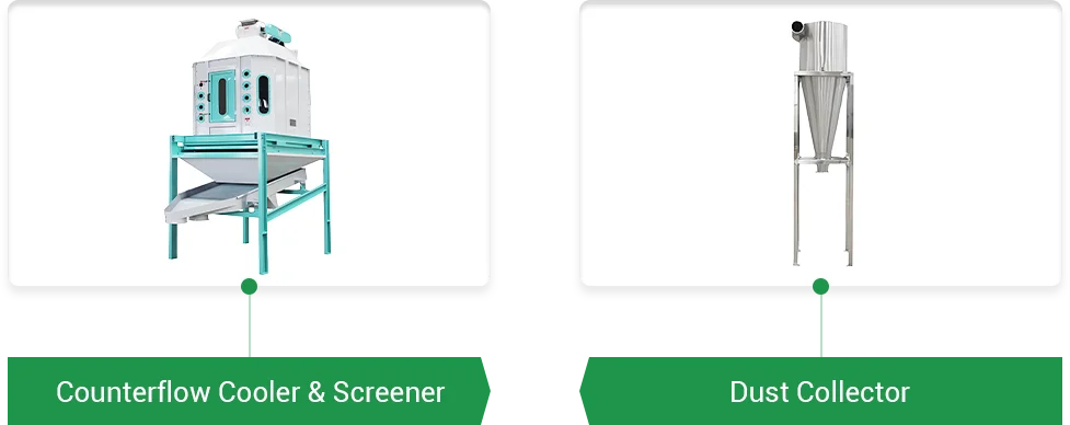 cooling and screening section