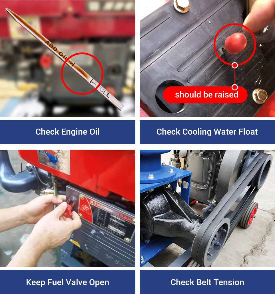 pre start inspection for diesel engine