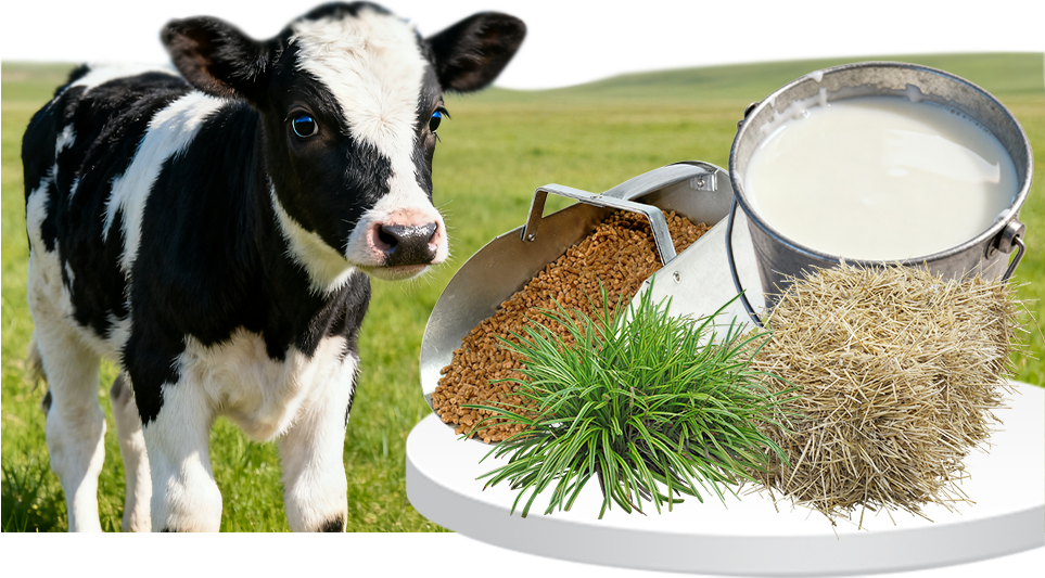 ration for calves at two weeks of age