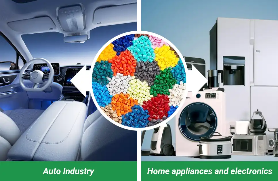 recycled plastic granules for automotive industry and electronics