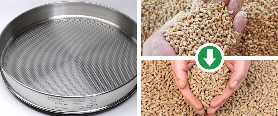 remove fine dust with screen mesh