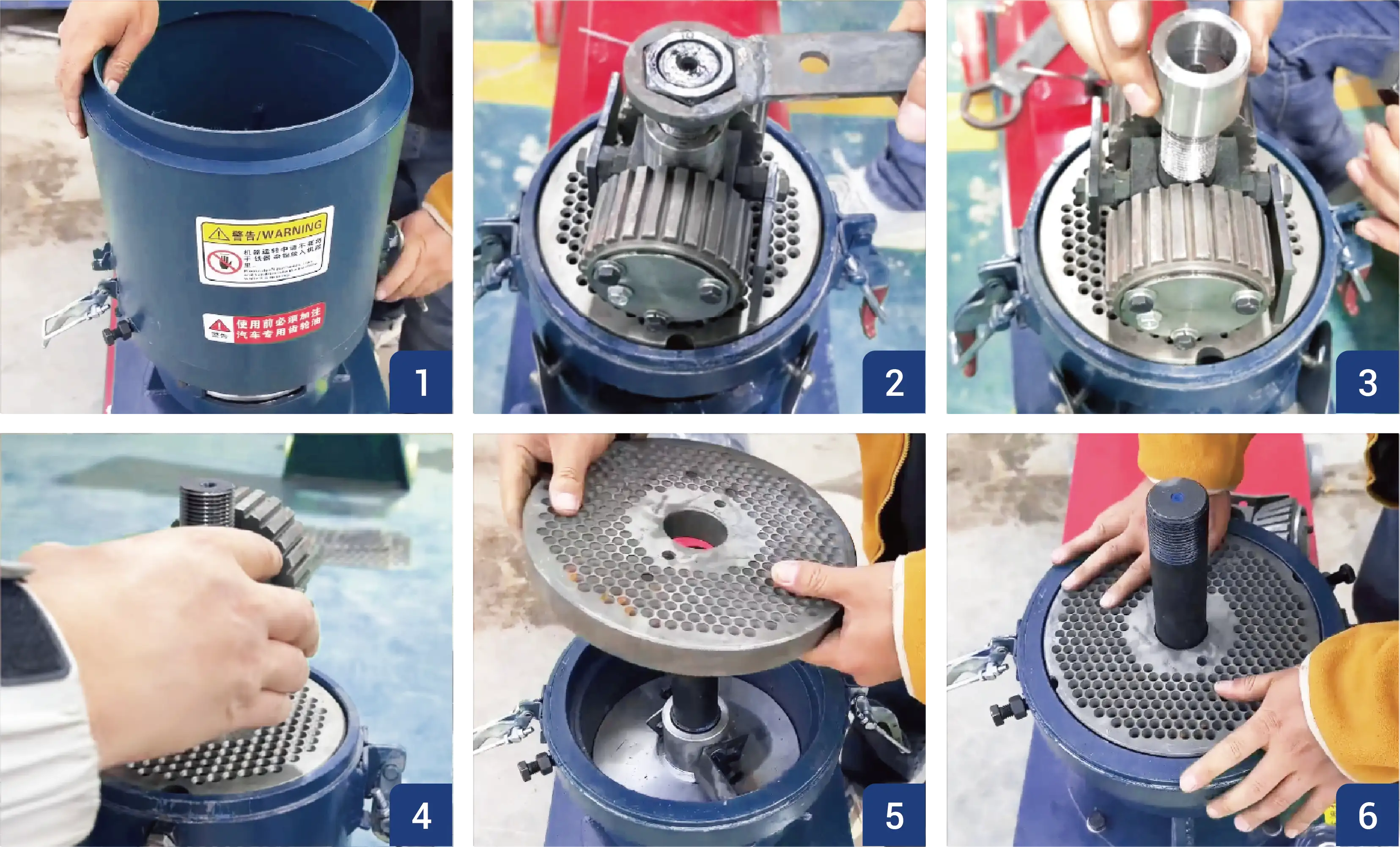 replacing roller and die steps kr series