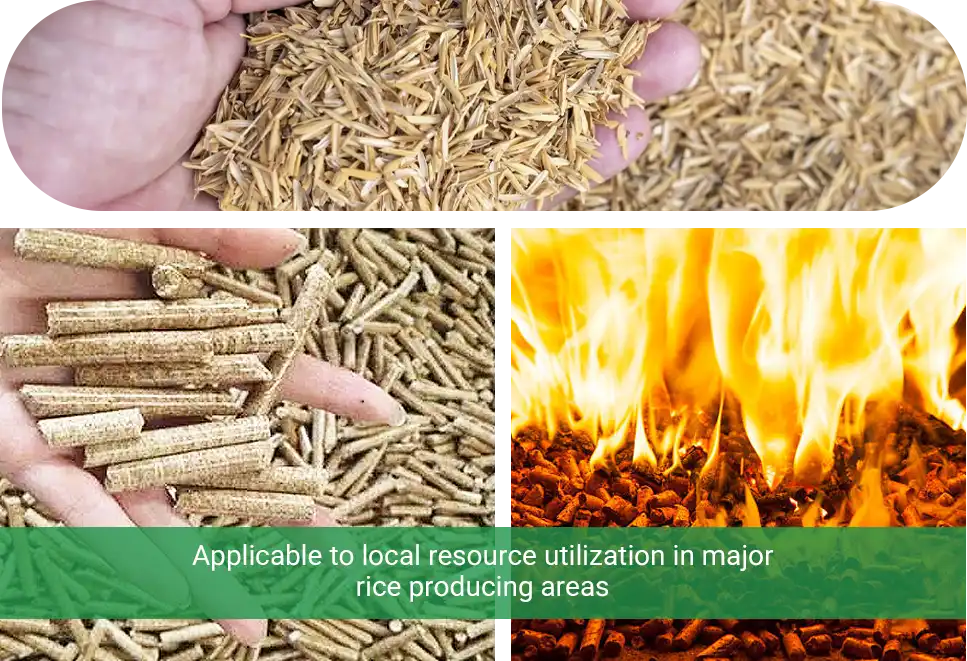 rice husk fuel pellets