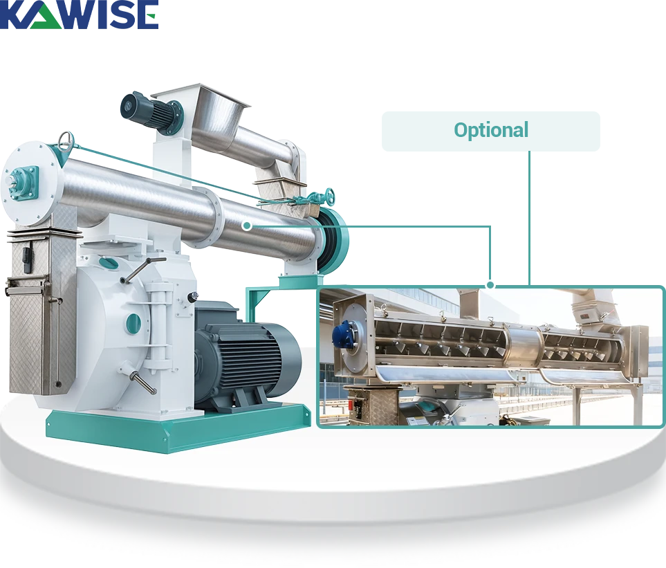 ring die feed pellet machine with conditioner