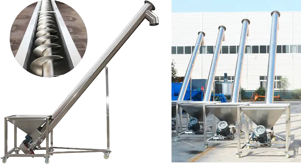 screw elevator for powder material