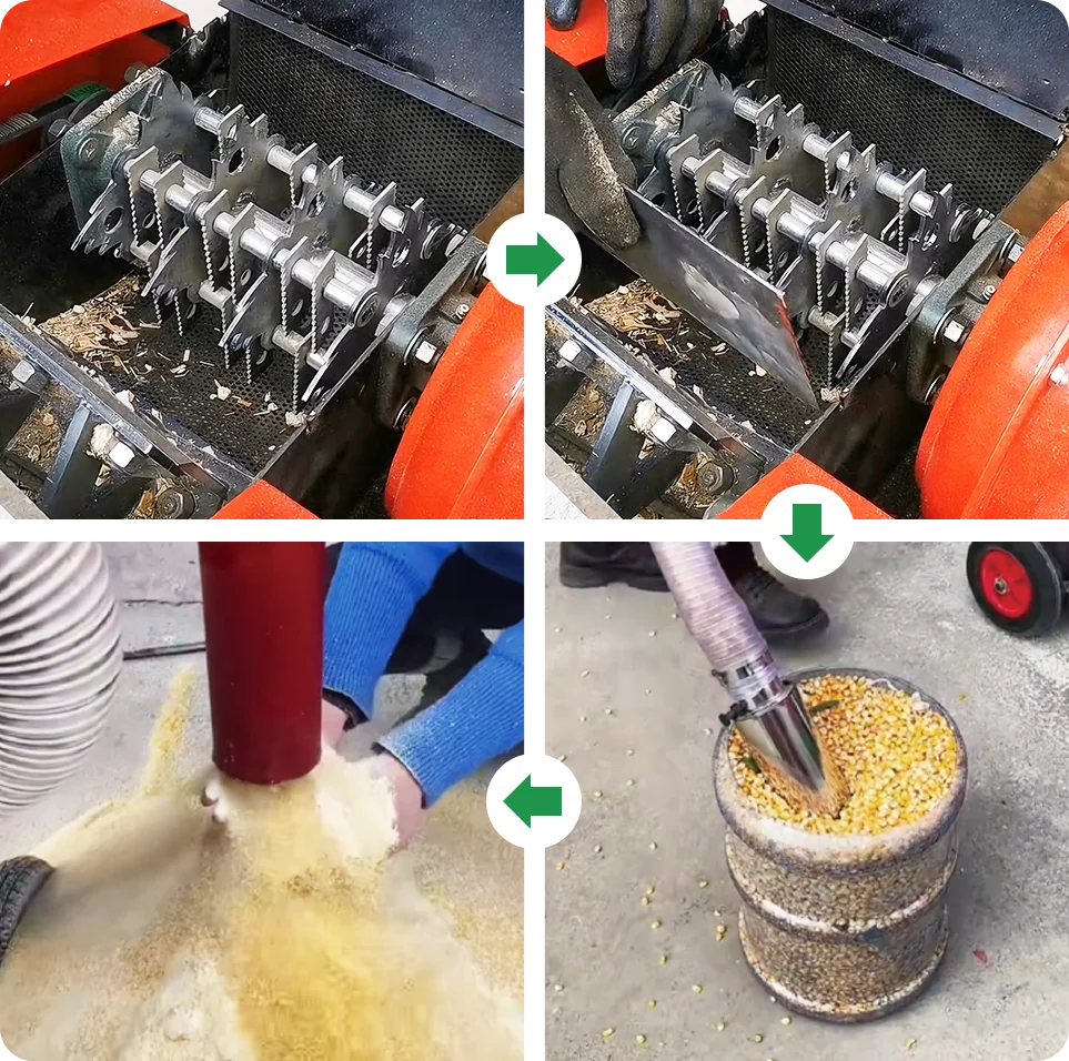 self suction feeding crushing operation