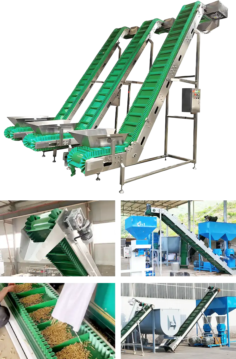 skirted belt conveyor
