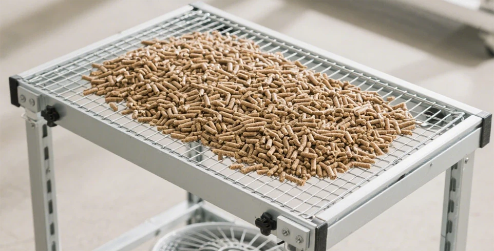small cooling rack for pellet cooling