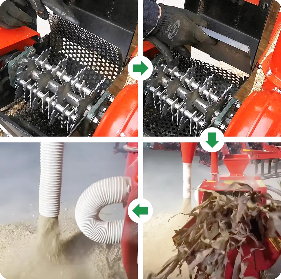 straw and hay crushing operation