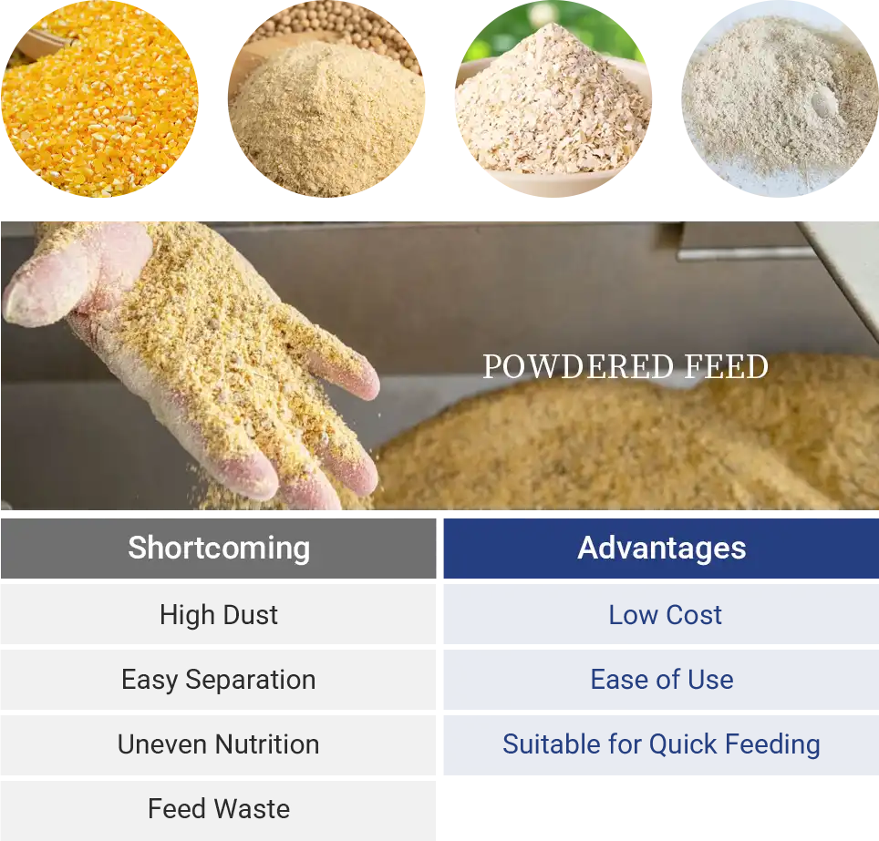 usage and forms of powder feed