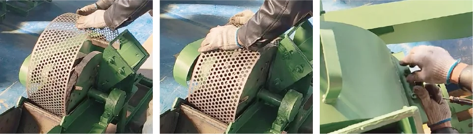 wood crusher screen installation steps